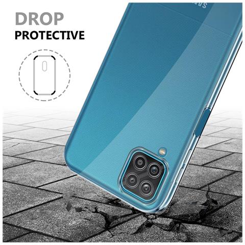 Custodia Compatibile Con Samsung Galaxy A12 / M12 In Transparente - 360° Full Body Copertura Protettiva - Protezione Anteriore E Posteriore, Protezione A Tutto Tondo Con Protezione Del Display - Foto 6