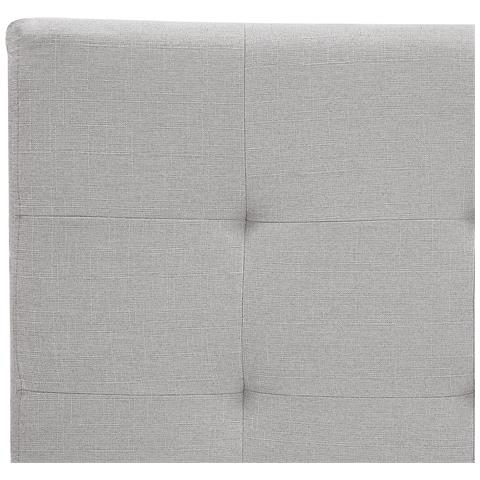 Letto Ad Acqua Tessuto La Rochelle 180 X 200 Cm Grigio Chiaro - Foto 2