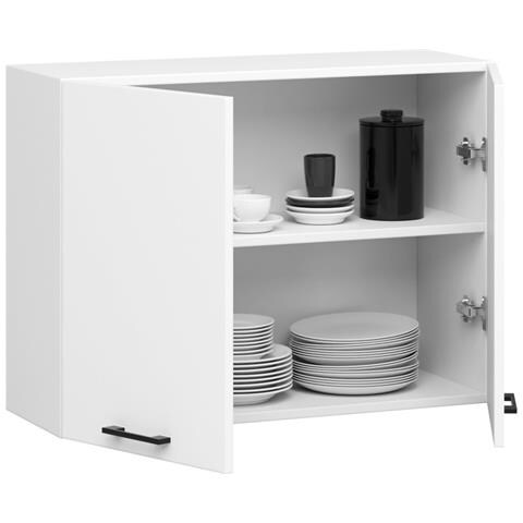 Mobile da cucina pensile OLIWIA, 2 ante, 80x30x58 cm, Colore Bianco - Foto 2
