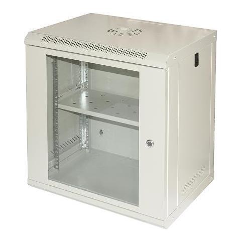 Armadio Rack 19'' 9u Serie Light Colore Grigio Con Porta Vetro (axpxl) 600x400x530mm Ripiano Incluso - Foto 2