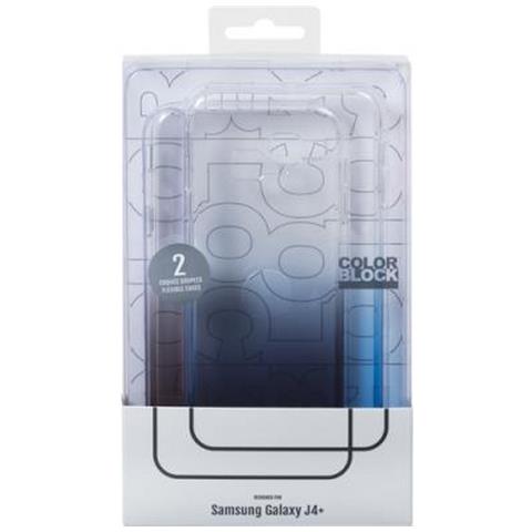 Set Di Protezione 2 Cover Colorblock Per Samsung Galaxy J4 Core, Blu - Foto 4
