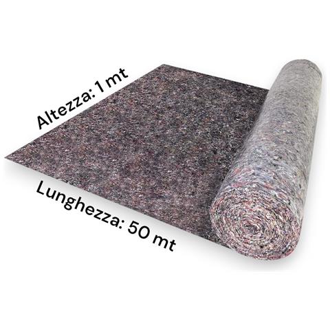 Feltro Protettivo Pavimento Antiscivolo In Fibra Tessile Non Tessuta Per Pittori Rotolo 50 Mt - Foto 5
