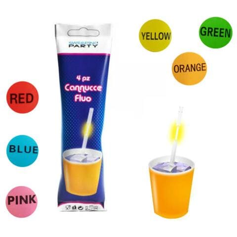 Kit 24 Pezzi Cannucce Luminose Starlight Party Fluo Concerti Feste Fluorescenti - Foto 1