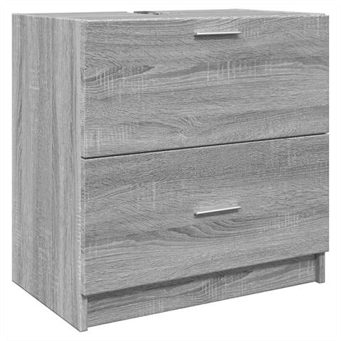 Mobile Lavabo Grigio Sonoma 59x37x59 Cm In Truciolare - Foto 2