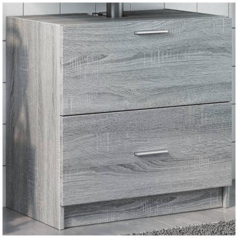 Mobile Lavabo Grigio Sonoma 59x37x59 Cm In Truciolare - Foto 1