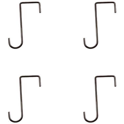 Confezione Da 4 Ganci In Metallo Versatili Per Recinzioni, Fioriere Da Balcone E Piante Brown - Foto 1