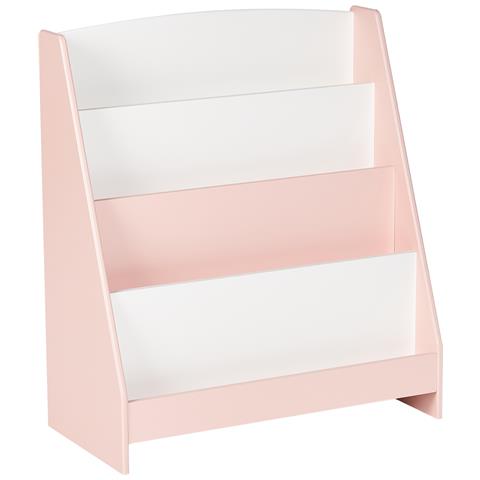 Libreria A 4 Ripiani Liloet 70 Cm Rosa Pastello - Foto 2