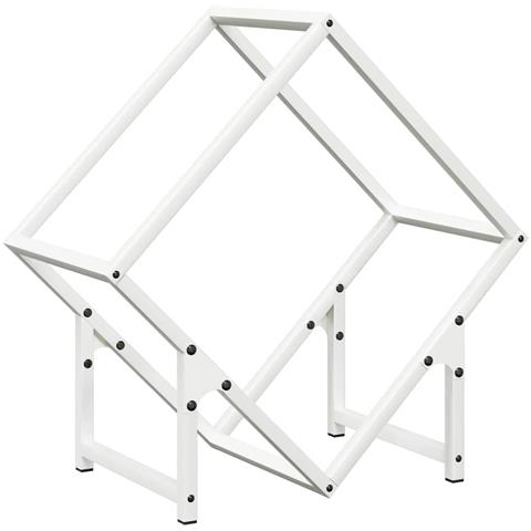 Rastrelliera per Legna da Ardere Bianca 50x25x50 cm - Foto 1