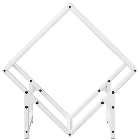 Rastrelliera per Legna da Ardere Bianca 50x25x50 cm - Foto 10