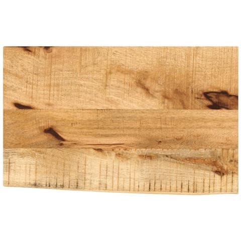 Piano Tavolo 40x20x2,5cm Bordi Vivi Legno Massello Mango Grezzo - Foto 1