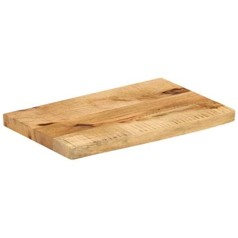 Piano Tavolo 40x20x2,5cm Bordi Vivi Legno Massello Mango Grezzo - Foto 2