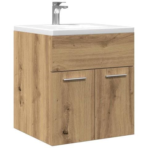 Mobile Lavabo Bagno Artigianale 41x38,5x46 Cm In Truciolato - Foto 1