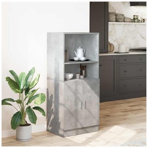 Mobile Da Cucina Grigio Cemento 57x41,5x131,5 Cm In Truciolato - Foto 3