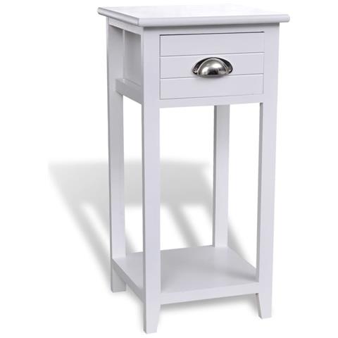 Comodino Con 1 Cassetto Bianco - Foto 2