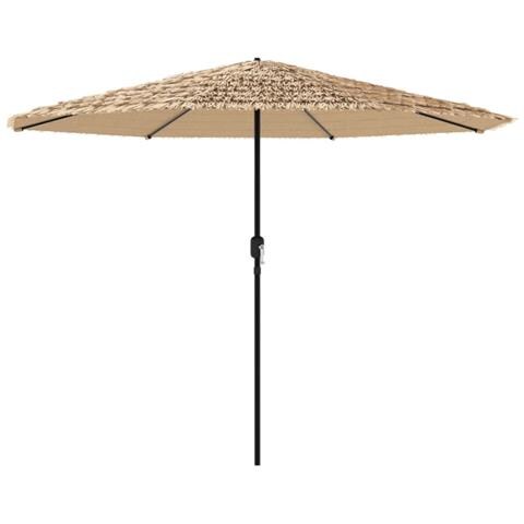 Ombrellone Giardino Con Palo In Acciaio Marrone 388x388x248 Cm - Foto 1