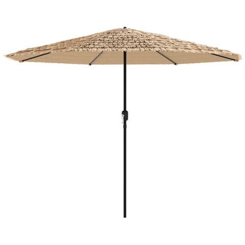 Ombrellone Giardino Con Palo In Acciaio Marrone 388x388x248 Cm - Foto 2