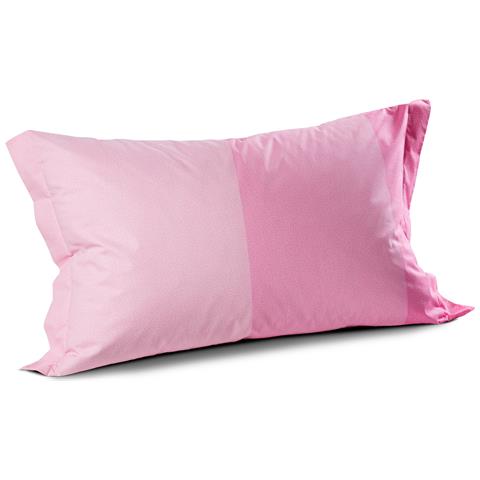 Coppia Federe Joy In Cotone Colore Rosa Misura Standard - Foto 2