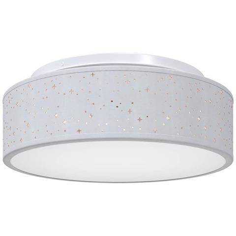Lampade da soffitto con paralume stellato grigio Ø 38 cm tessuto E27 - Foto 1