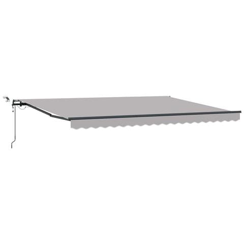 Tenda retrattile automatica  con LED Grigio Chiaro 450x300 cm, Tessuto di ricambio per tenda  per telaio 4,5x3 m Grigio Chiaro - Foto 1