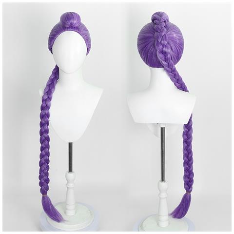 Parrucca Cosplay Viola: Capelli Sintetici Termoresistenti Per Anime E Feste - Foto 2