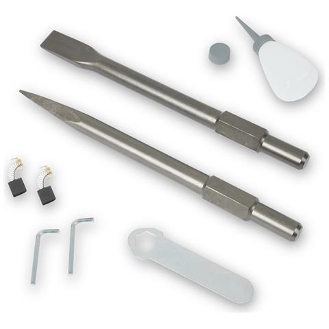 Martello Demolitore, Martello Perforatore, Martello Scalpello Elettrico 1600w (1800 Colpi/min, 36-42 Joule, Attacco Esagonale Sds Hex 30 Mm, Manico Supplementare Robusto, Incluso Scalpello Piatto, Scalpello A Punta, Valigetta) - Foto 2