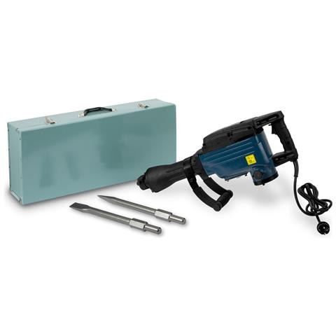 Martello Demolitore, Martello Perforatore, Martello Scalpello Elettrico 1600w (1800 Colpi/min, 36-42 Joule, Attacco Esagonale Sds Hex 30 Mm, Manico Supplementare Robusto, Incluso Scalpello Piatto, Scalpello A Punta, Valigetta) - Foto 1