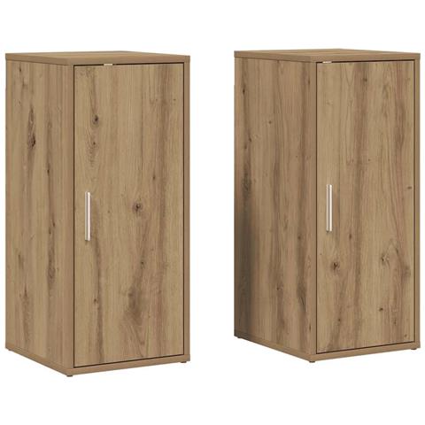 Scarpiere 2 pz Rovere Artigianale 32x35x70 cm in Truciolato - Foto 1