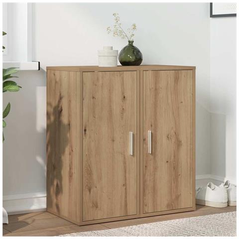 Scarpiere 2 pz Rovere Artigianale 32x35x70 cm in Truciolato - Foto 2