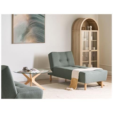 Chaise Longue Alsten Tessuto Verde - Foto 1