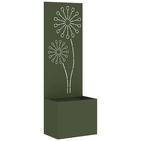 Vaso da Giardino con Pannello Decorativo Oliver verde - Foto 1