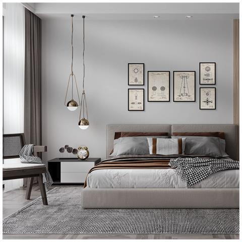 Set Di 6 Stampe Poster Con Brevetti Elettrici 1 Poster Con Immagini Di Brevetti Retrò Design D'interni In Stile Vintage A3 & A4 Cornice Nera - Foto 2