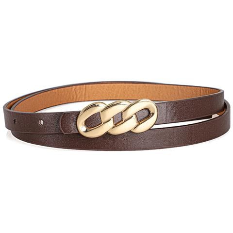 Cintura Da Donna In Pelle Pu Con Otto Fibbie - Accessorio Elegante Per Abiti E Camicie Coffee - Foto 6