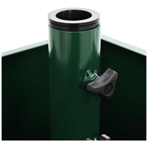 Base per Parasol con Vaso Verde 45 x 45 x 45 cm Acciaio - Foto 9