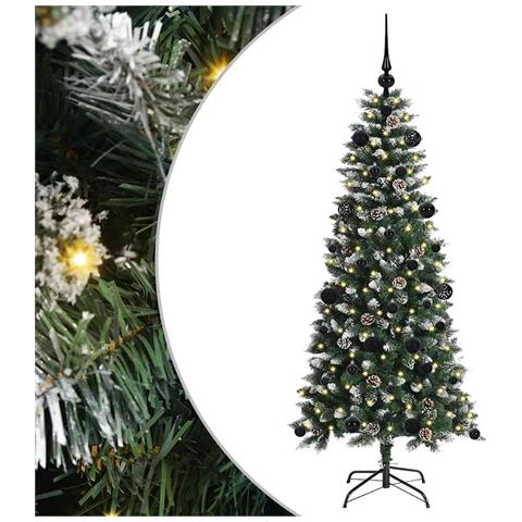 Albero di Natale artificiale con 150 LED Verde 150 cm - Foto 1