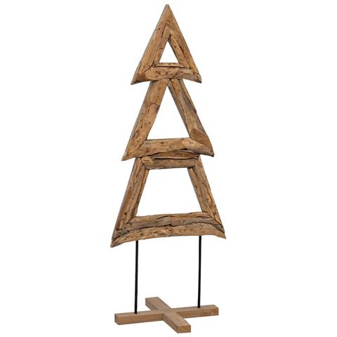 Albero di Natale Marrone 90 cm Legno massello di teak - Foto 1