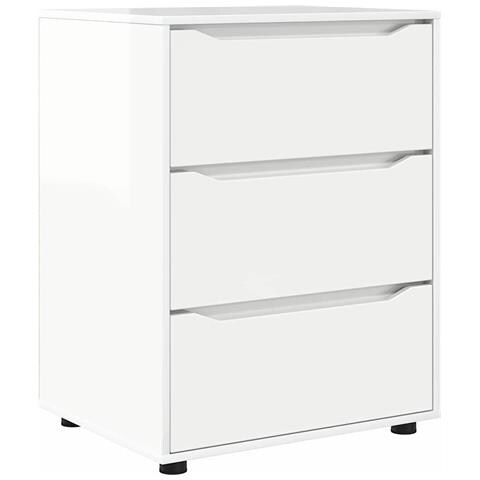 Armadio Bianco Lucido 60 x 48 x 81 cm Legno multistrato - Foto 1