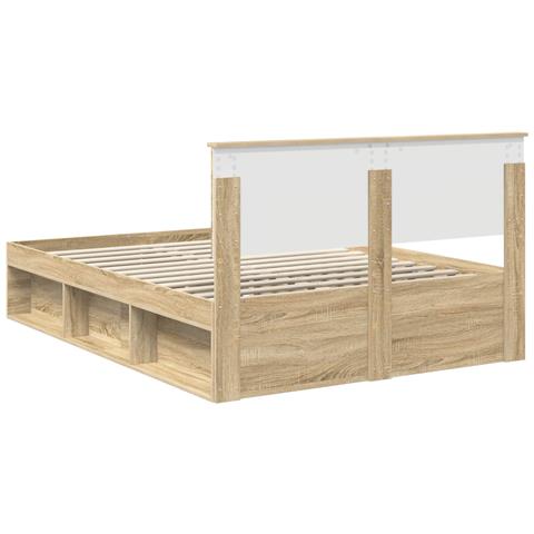 Struttura del letto Sonoma 140 x 190 cm Pino massello - Foto 9