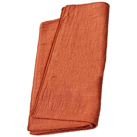 Set Di 12 Tovaglioli Da Tavola In Cotone - Orlo A Giorno, Bordo Sfilacciato, Mussola Per Matrimoni, Natale E Decorazioni Tavola Orange - Foto 2