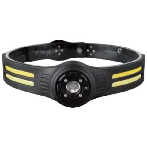 Torcia LED Frontale 3W SMD+5W COB 470lm Batteria Ricaricabile USB C IP43, colore Nero - Foto 1