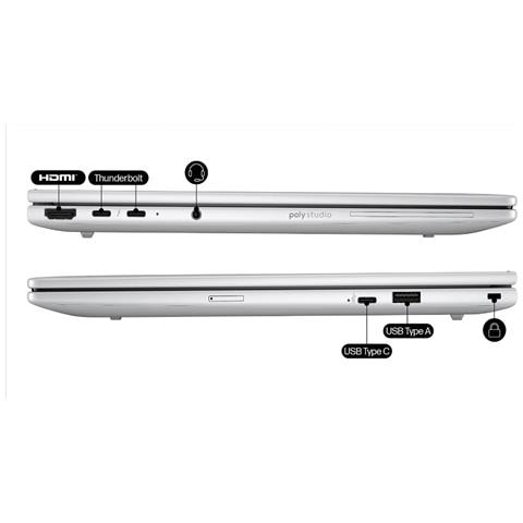 EliteBook 8 G1i AI PC Wolf Pro Security Edition Intel Core Ultra 5 225U Computer portatile 35,6 cm (14") WUXGA 24 GB DDR5-SDRAM 512 GB SSD Wi-Fi 6E (802.11ax) Windows 11 Pro Argento - Foto 2