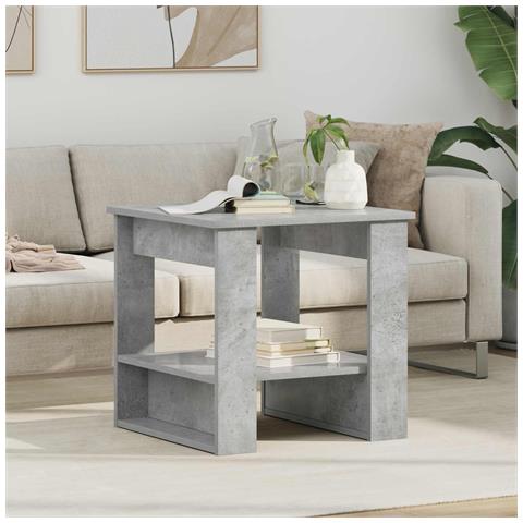 Tavolino da salotto Grigio cemento 51 x 50 x 50 cm - Foto 2
