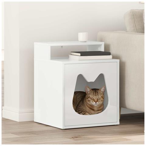 Casa per Gatti Bianco Lucido 42,5 x 40 x 53,5 cm - Foto 2
