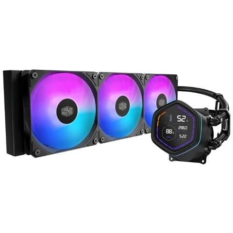 Cooler Master Dissipatore A Liquido Ml Core Nex Digital 360 Black Argb Ventole 3x 120mm Display Led - Foto 1