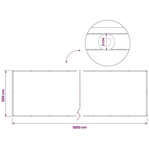 Schermo di Privacy per Balcone 200 x 1000 cm - Foto 7