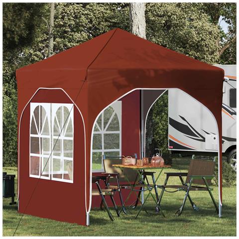 Tenda per feste a pop-up 192 x 192 x 245 cm Terracotta - Foto 2
