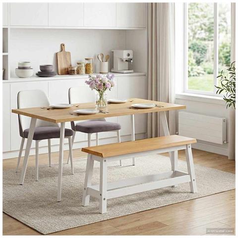 Panchina da pranzo EKAI Bianco 91,5 x 29 x 45,5 cm - Foto 2