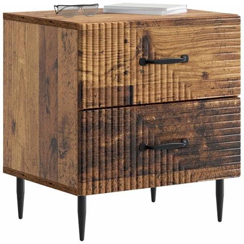 Armadio da Notte 2 pcs Legno antico 43 x 34,5 x 47,5 cm - Foto 2