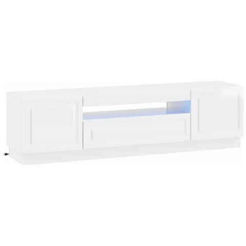 Mobile TV LED Bianco Lucido Legno ingegnerizzato - Foto 1