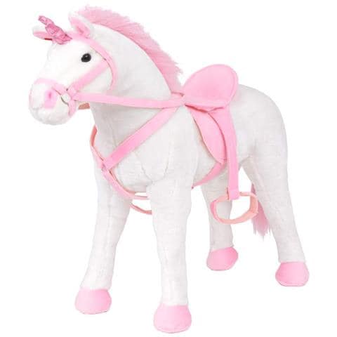 Unicorno di Peluche in Piedi Bianco e Rosa XXL - Foto 1