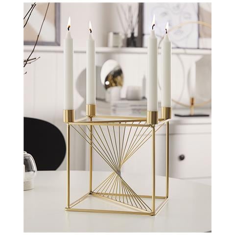 Portacandele In Metallo Dorato Mindoro - Foto 13